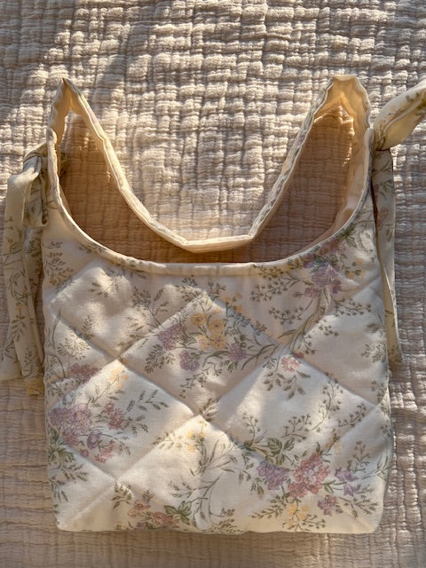 Bow Bag- Cream Floral