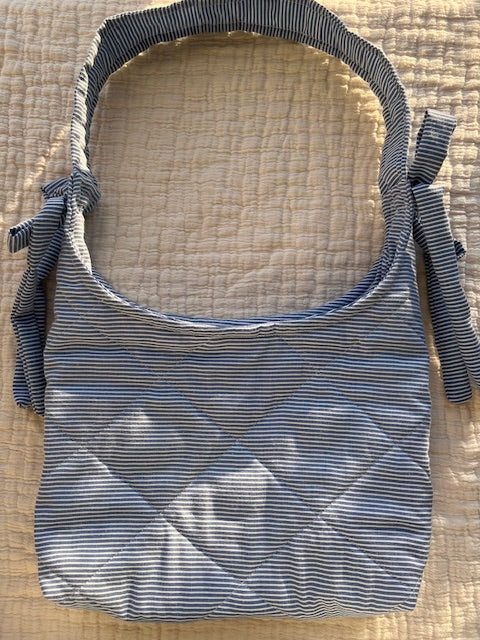 Bow Bag- Blue & White